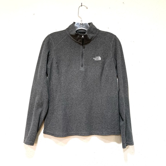 The North Face Women Fleece Pullover Half Zip Grey Small - Picture 2 of 15